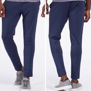 RHONE Men’s Micro Terry Track Pants Tapered Leg Navy Blue size M